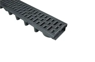 Hauptbild von Entwässerungsrinnen PVC 6.3cm A-15 Kunststoff Stegrost