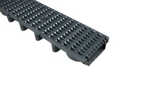 Hauptbild von Entwässerungsrinnen PVC 6.3cm B-125 Kunststoff Maschenrost